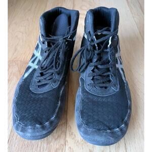 ASICS Matflex Black White 1081A021 Men's 11.5 Wrestling Shoes